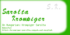 sarolta krompiger business card